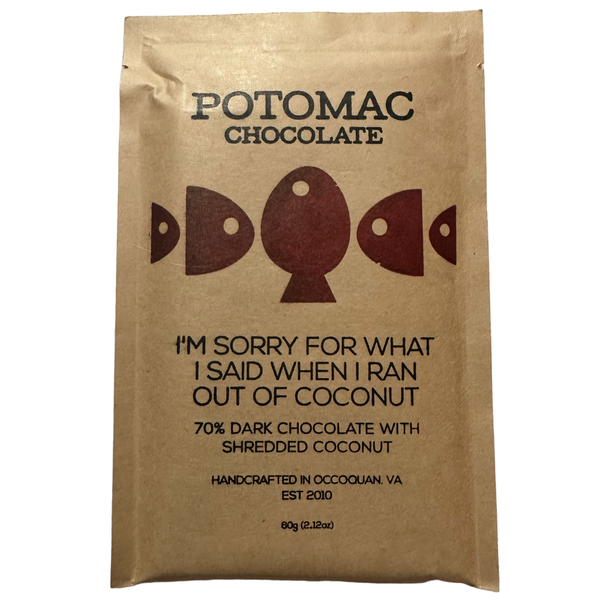 Potomac Chocolate - 70% I'm Sorry For What I Said When I Ran Out of Coconut - Chocotastery