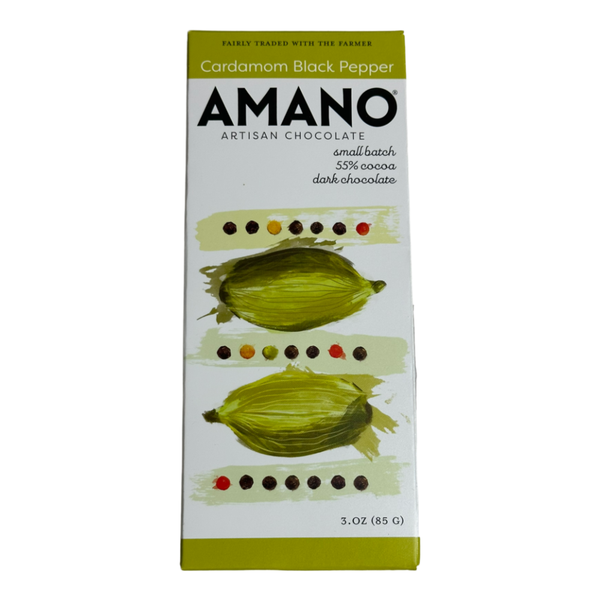 Amano Chocolate - 55% Cardamom Black Pepper - Chocotastery