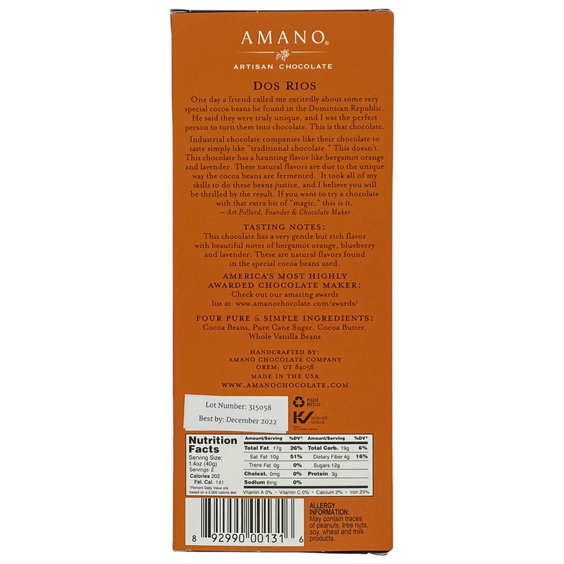 Chocotastery - Amano Chocolate - 70% Dos Rios