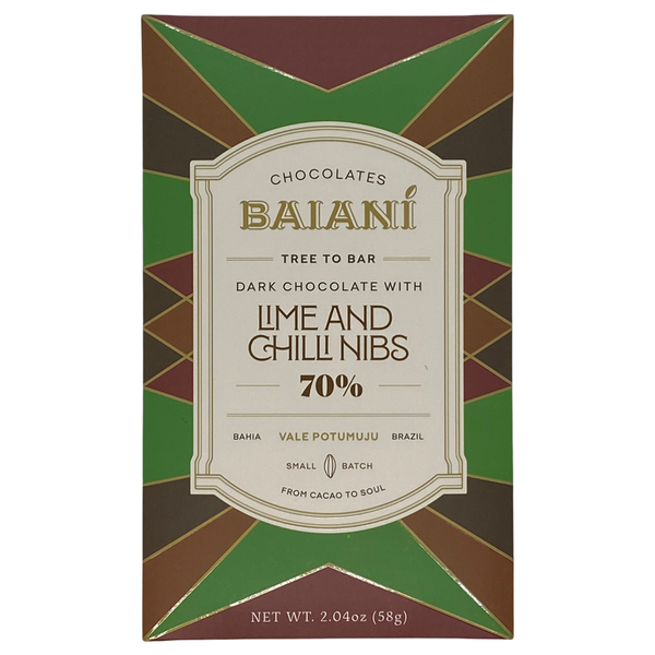 Chocotastery - Baiani Chocolate - 70% Lime and Chili Nibs