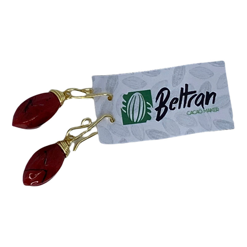 Chocotastery - Beltran Cacao Maker - Earrings - Red
