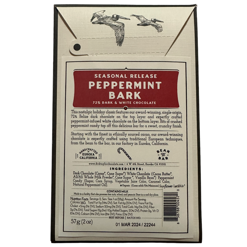 Dick Taylor Chocolate - 72% Peppermint Bark - Chocotastery
