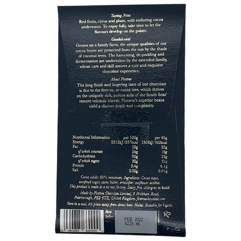 Chocotastery - Firetree Chocolate - 69% Guadalcanal, Solomon Islands
