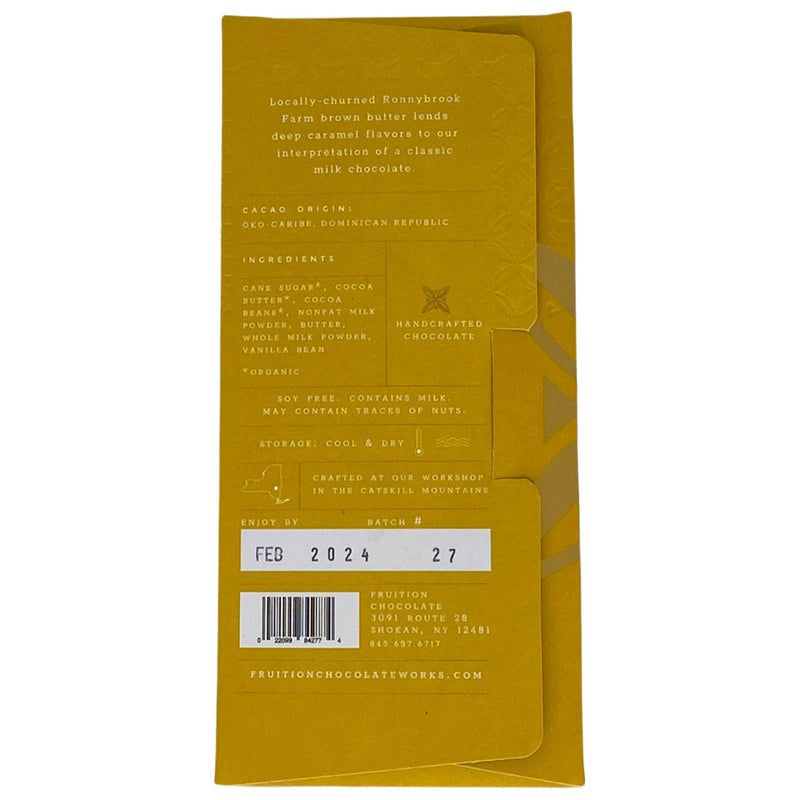 Chocotastery - Fruition Chocolate - 43% Brown Butter Milk