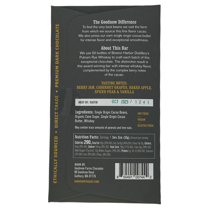 Chocotastery - Goodnow Farms Chocolate - 77% Putnam Rye Whiskey