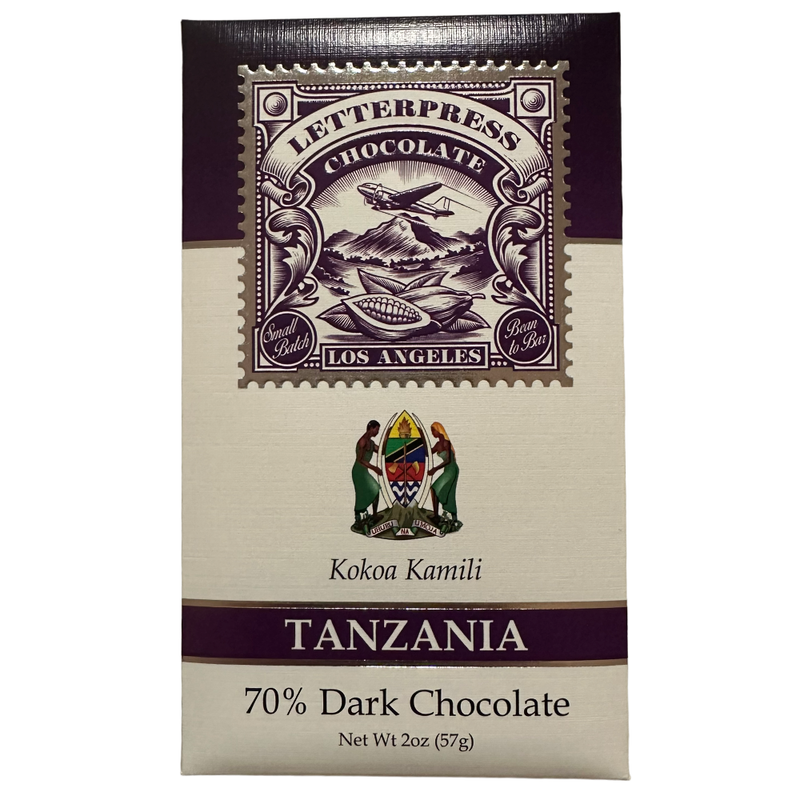 LetterPress Chocolate - 70% Kokoa Kamili, Tanzania - Chocotastery