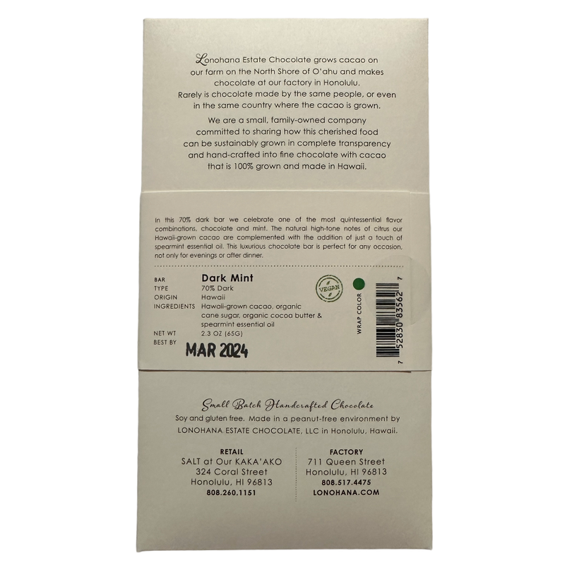 Lonohana Estate Chocolate - 70% Dark Milk - Chocotastery