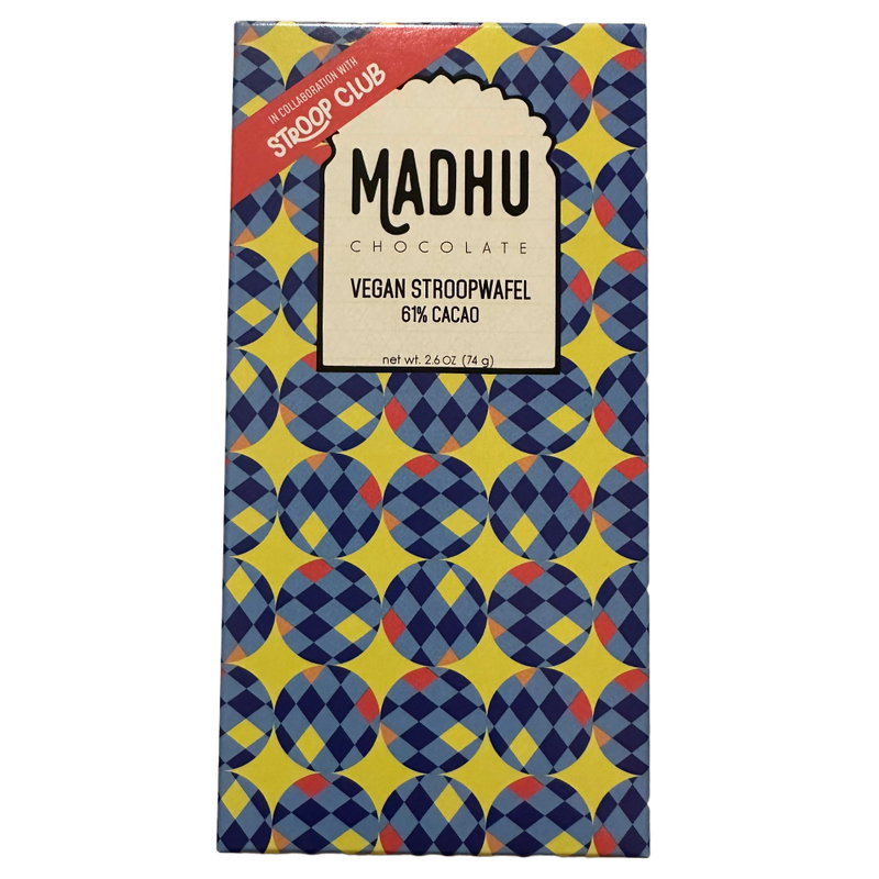 Madhu Chocolate - 61% Vegan Stroopwafel - Chocotastery
