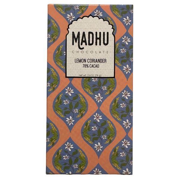 Madhu Chocolate - 78% Lemon Coriander - Chocotastery