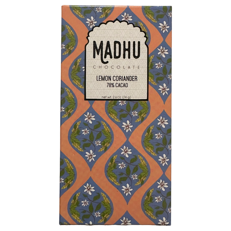 Madhu Chocolate - 78% Lemon Coriander - Chocotastery