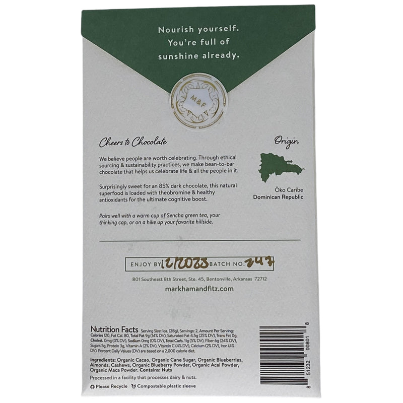 Chocotastery - Markham & Fitz - 85% Brain Food