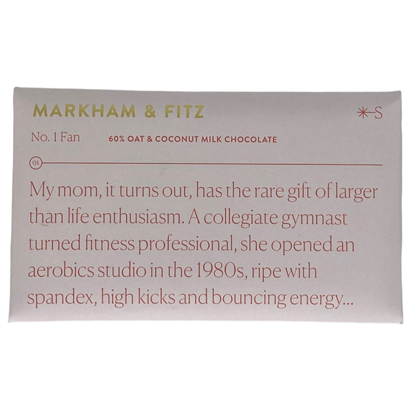 Markham & Fitz Chocolate Makers - No.1 Fan - 60% Oat & Coconut Milk Chocolate
