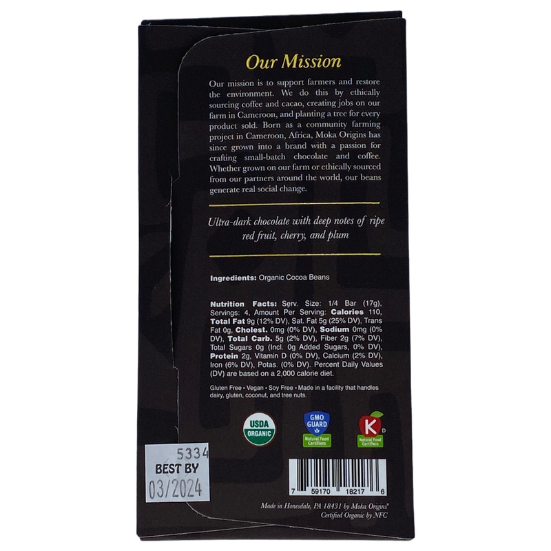 Chocotastery - Moka Origins - 100% Kokoa Kamili, Tanzania
