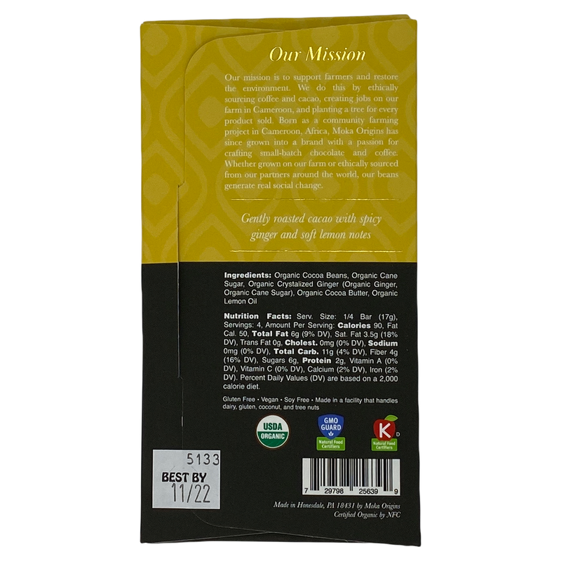 Chocotastery - Moka Origins - 72% Lemon Ginger