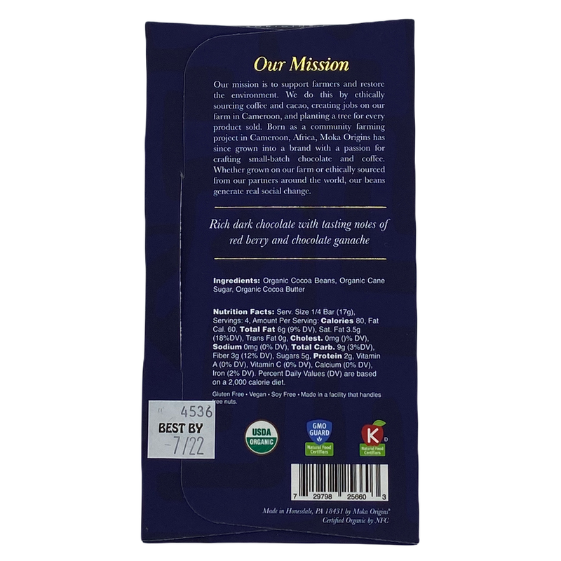 Chocotastery - Moka Origins - 72% Semuliki Forest, Uganda