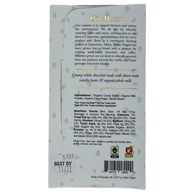 Chocotastery - Moka Origins - Vanilla White Chocolate