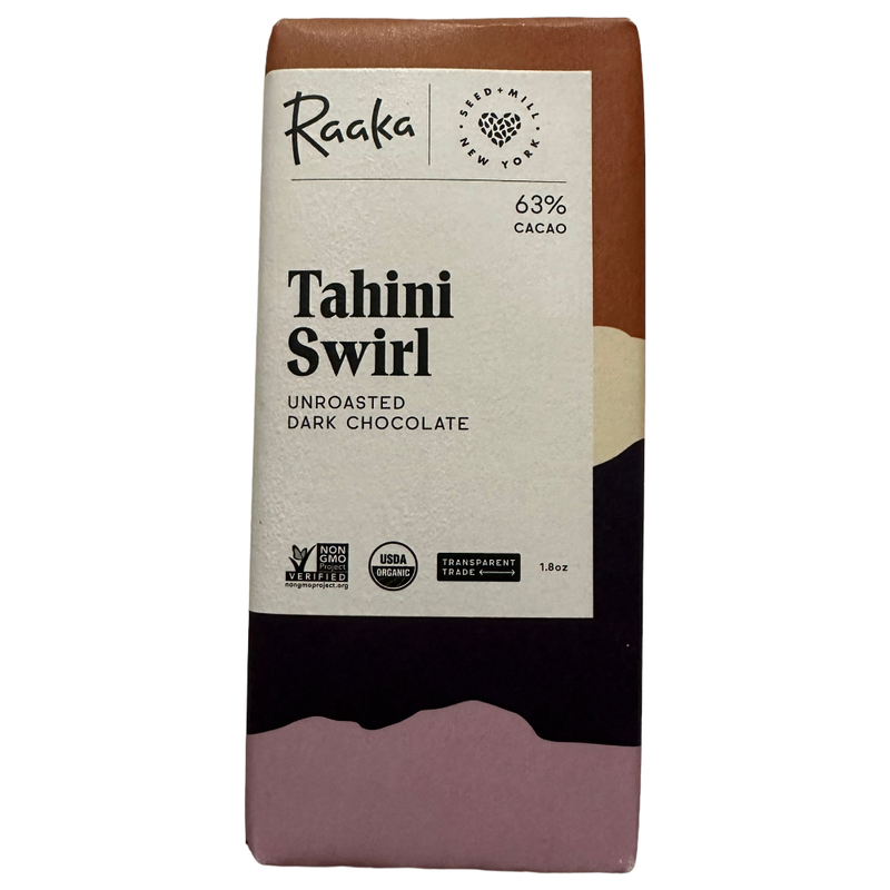 Raaka Chocolate - 63% Tahini Swirl - Chocotastery