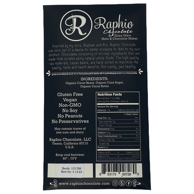 Chocotastery - Raphio Chocolate - 72% Suhum, Ghana