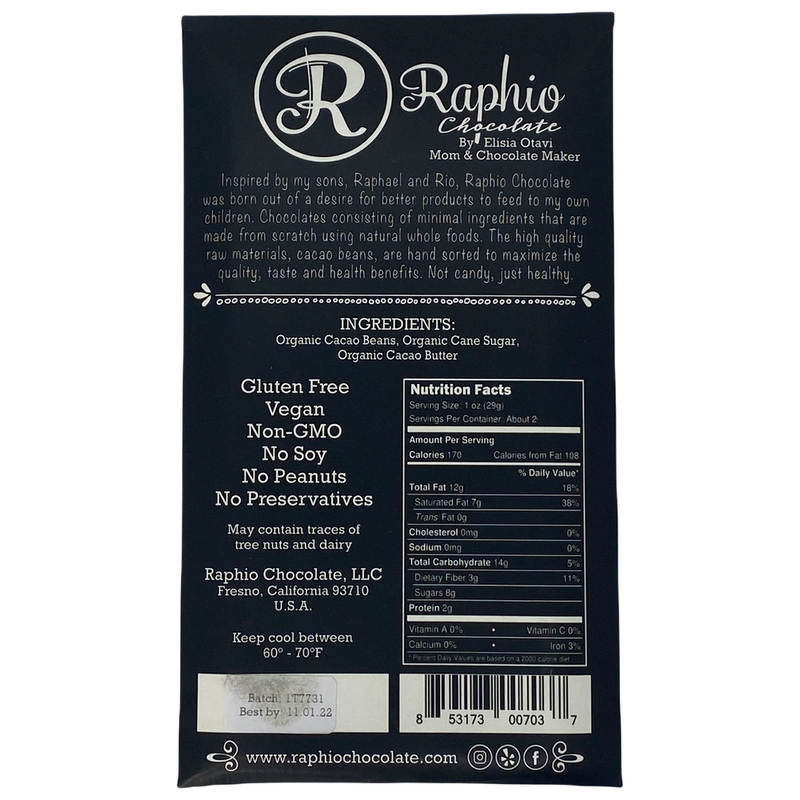 Chocotastery - Raphio Chocolate - 72% Kokoa Kamili, Tanzania