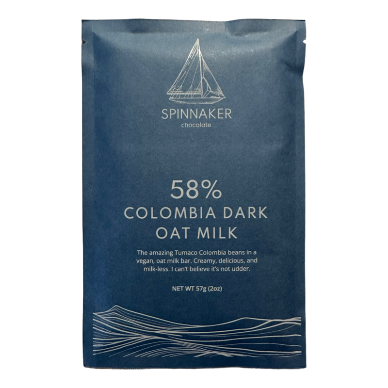 Spinnaker Chocolate - 58% Colombia Dark Oat Milk - Chocotastery
