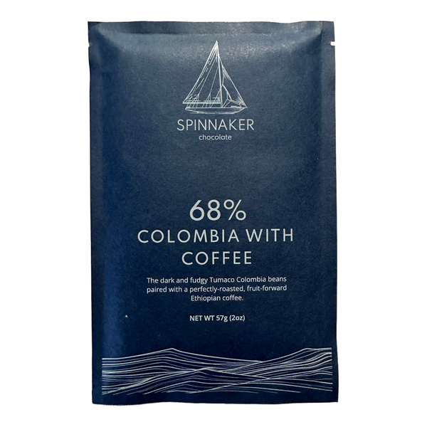 Spinnaker Chocolate - 68% Colombia with Coffee - Chocotastery