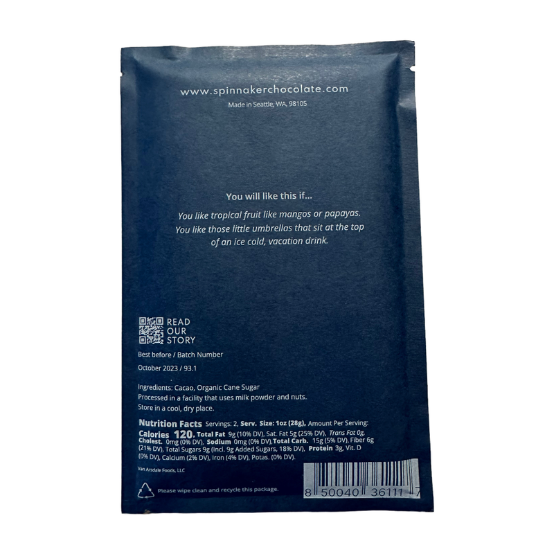 Spinnaker Chocolate - 70% Tanzania - Chocotastery