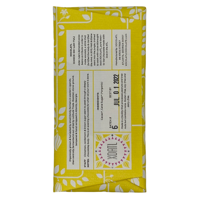 Chocotastery - Xocolatl Small Batch Chocolate - 75% Semuliki Forest, Uganda