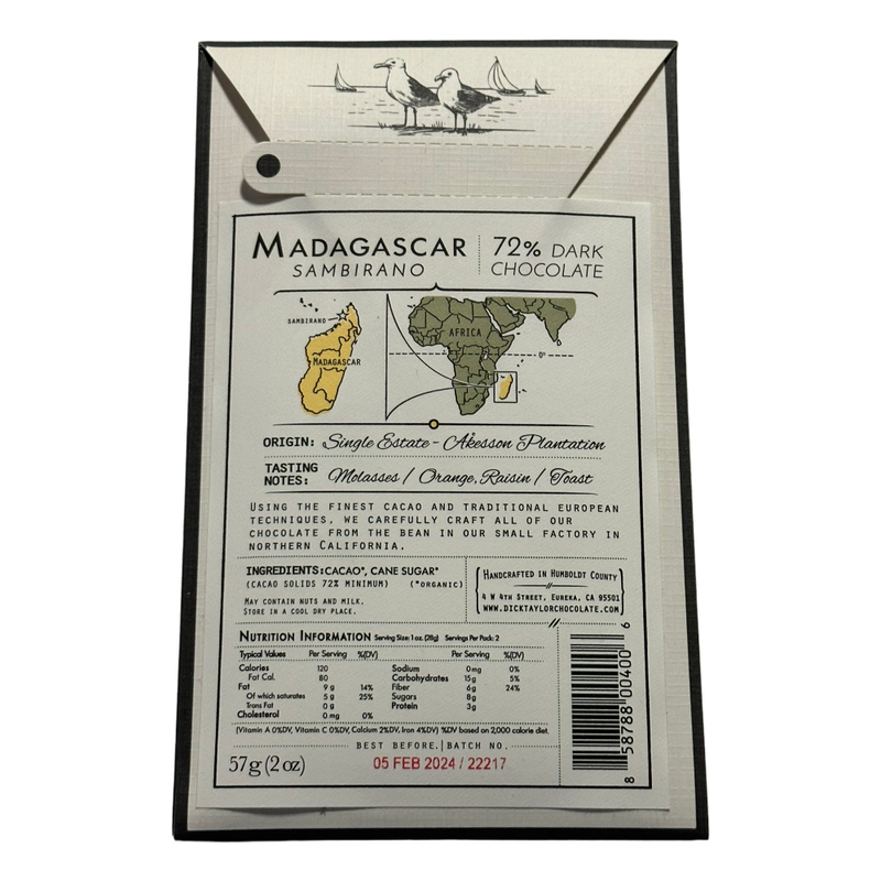 Dick Taylor Craft Chocolate - 72% Sambirano, Madagascar - Chocotastery