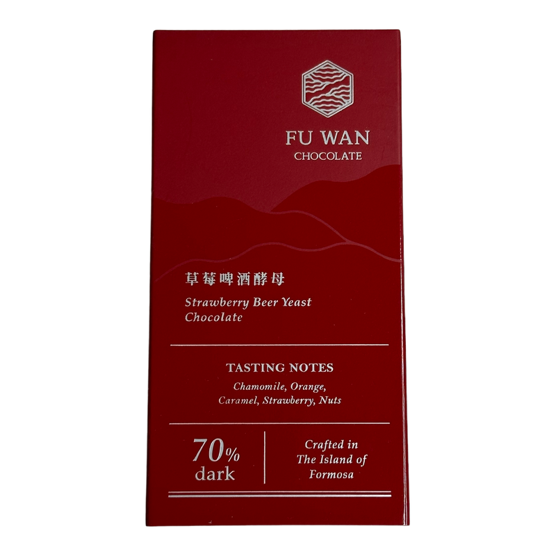 Fu Wan Chocolate - 70% Strawberry Beer Yeast Chocolate - Chocotastery