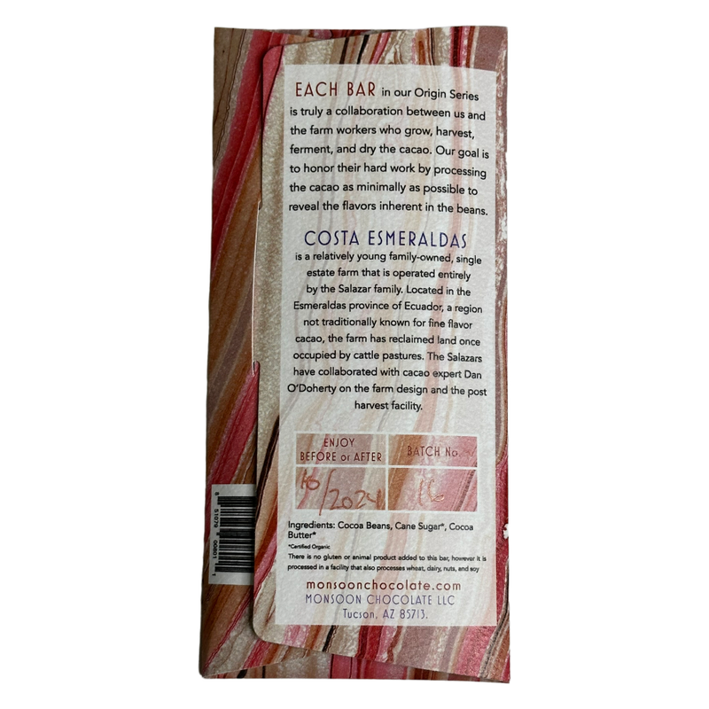 Monsoon Chocolate - 75% Esmeraldas, Ecuador - Chocotastery